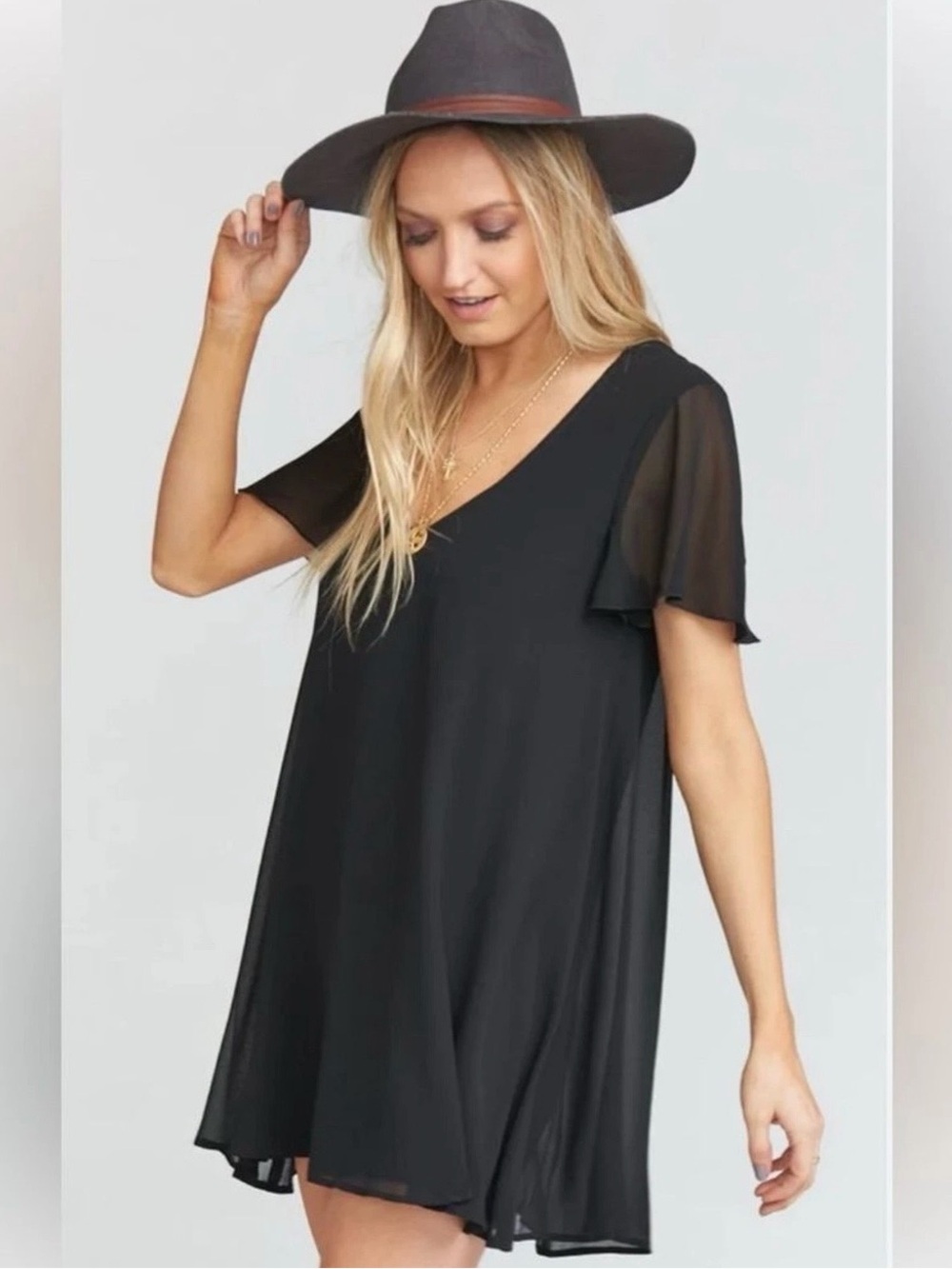 ⚡️Show Me Your Mumu Chiffon Kylie Mini Dress in Purple